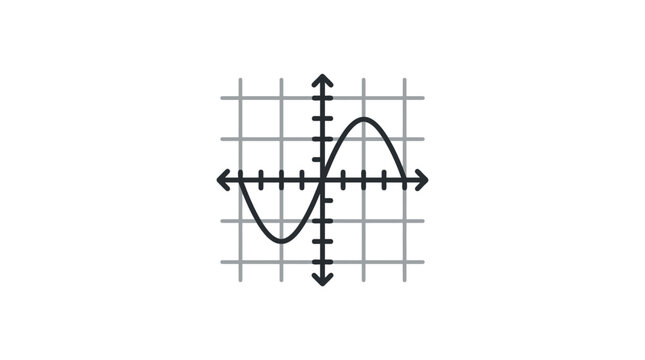 Elegant Graph of a Parabola on Cartesian Grid with Black Curve and Gray Axes for Mathematical Visualization