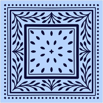 bandana art drawing floral swirl