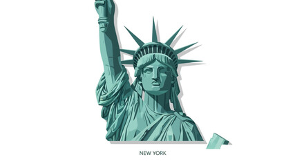 Fototapeta premium The Statue of Liberty, an Iconic New York Landmark, Symbolizing Freedom and America