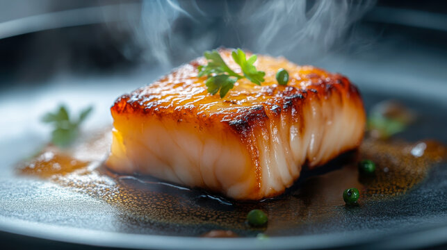 salmon fillets cooking on cedar planks on grill