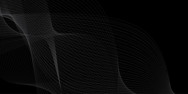 Abstract black background with silver wave lines. Vintage Halftone Background. Fade Distressed Overlay. Modern Texture. dots modern. 
