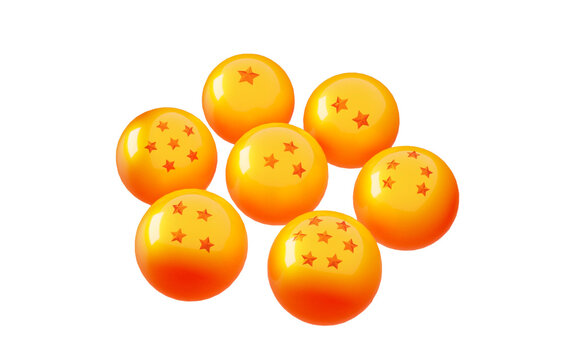 Dragonball Z, The Seven Dragon Balls Cartoon Style &ndash; isolated transparent background PNG