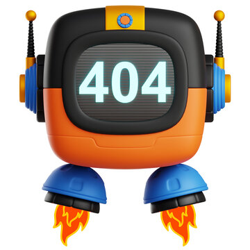 404 Chatbot 3D Illustration