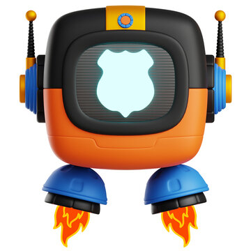 Secure Chatbot 3D Illustration