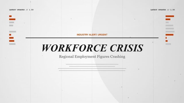 AI job displacement abstract concept with digital data graphs and charts, technology disruption in workforce