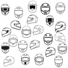 Full-face motorcycle helmet icon © Kuldi