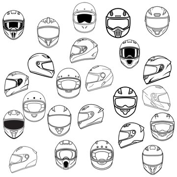 Full-face motorcycle helmet icon