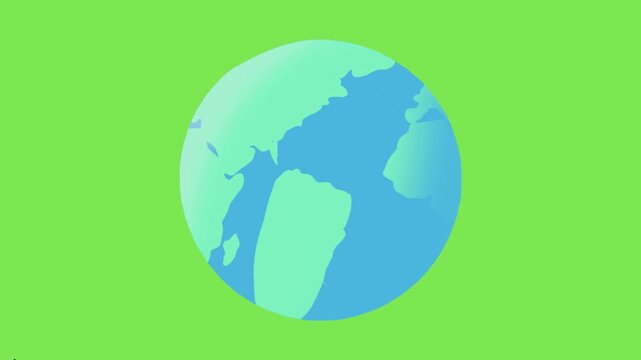 Stylized Minimalist Earth Globe Illustration Representing Global Ecology and Sustainable Environmental Conservation