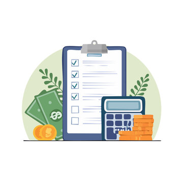 Checklist, Calculator, and Money