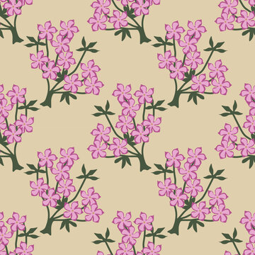 Desert rose decorative vector pattern
