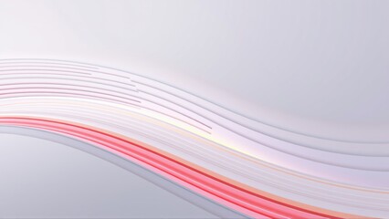Obraz premium Abstract waves, soft colors, flowing lines. Minimalist design, gentle curves create dynamic visual effect. Light shades dominate composition.
