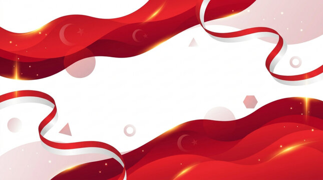 A commemorative 15 Temmuz Democracy and National Unity Day illustration featuring the Turkish flag