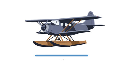 Seaplane floatplane for water takeoffs and landings © farel