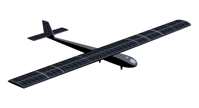 Solar powered glider drone for high altitude surveillance
