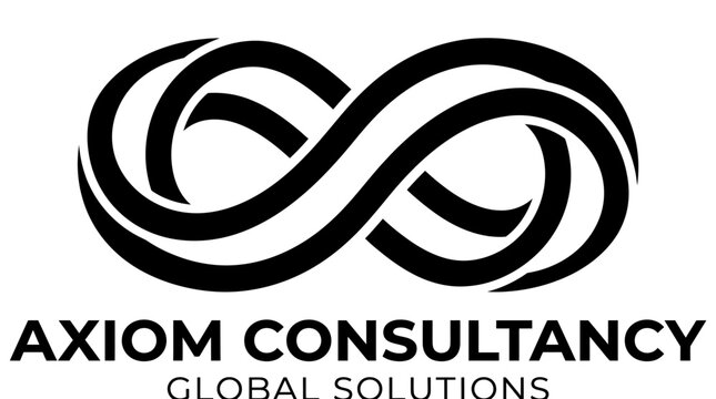 Axiom Consultancy infinity loop logo branding.