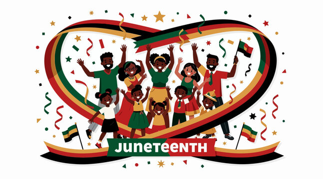 Juneteenth celebration with happy people
