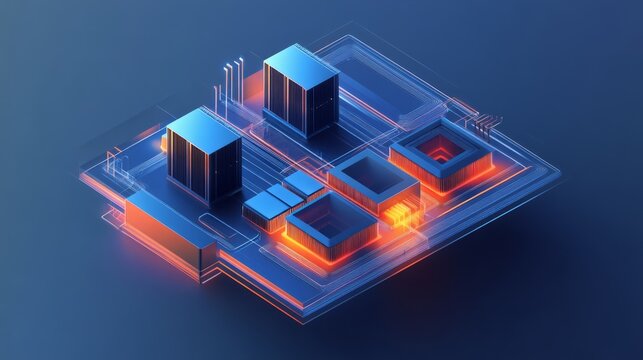 3D. Circuit Board. Technology. Digital Design.