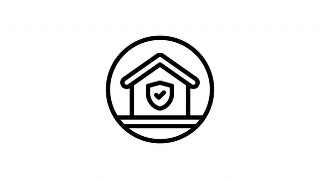 home minimalist stroke animation