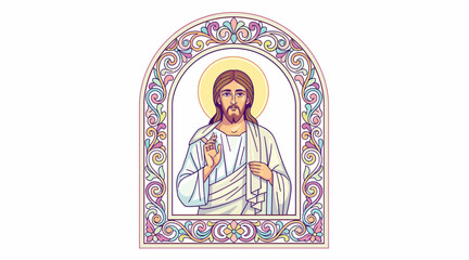 Fototapeta premium jesus christ icon, religious symbol