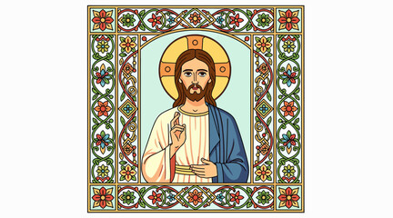Fototapeta premium Jesus Christ icon, sacred art