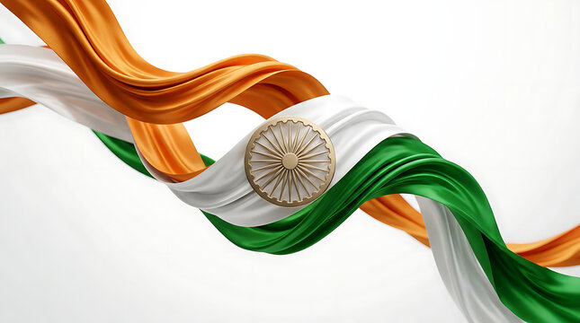 Indian Flag Colors Saffron White Green.