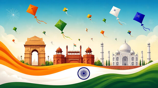 Kites flying high in clear sky.