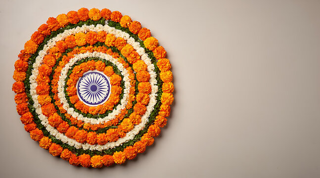 Vibrant Orange and White Flower Garland.