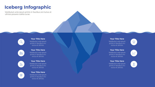 Iceberg Infographic Template with Seven Layers