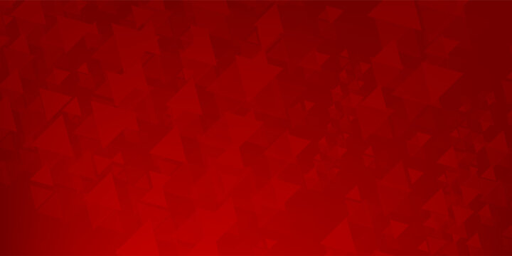 Abstract colorful background. Red triangles shape. Red mosaic. Geometric red background. Panorama red background. Modern red background. Red pattern
