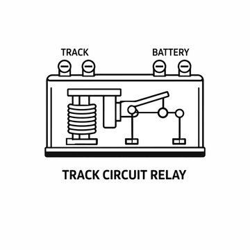 Illustrated Diagram of a Track Circuit Relay System.