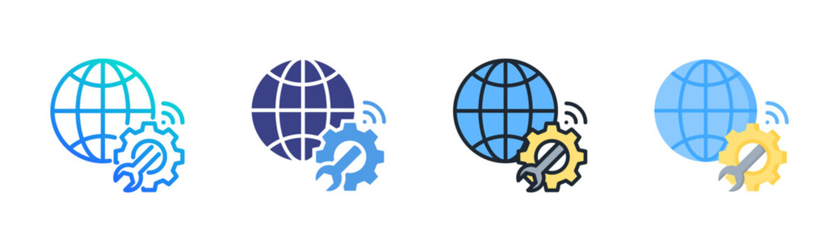 Deployment Icon Set Multiple Style Collection