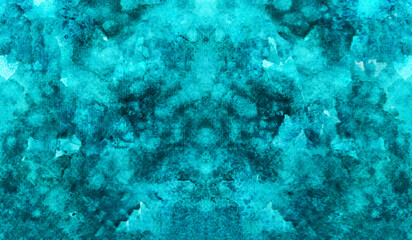 Abstract cyan turquoise watercolor background texture illustration, perfect for wallpapers, banners, greeting cards, wedding invitations, product packaging, and creative digital designs. © grafcizu