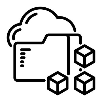 Resources icon, line icon style