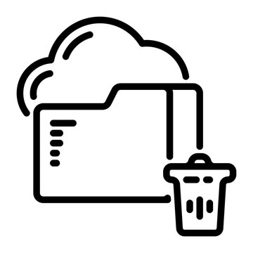 Delete icon, line icon style