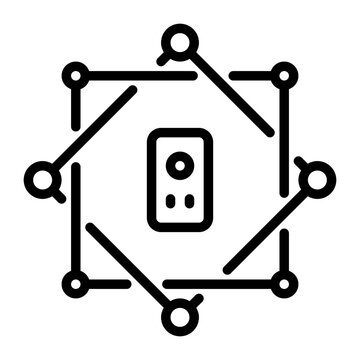 remote icon, line icon style