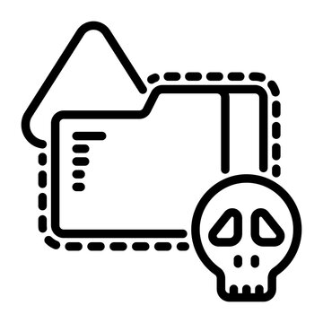 virus icon, line icon style