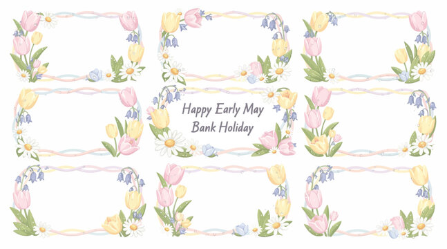 may bank holiday floral frames
