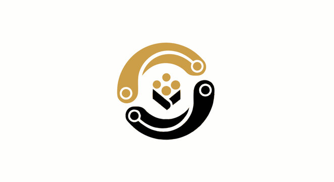 Innovative Technology Icon Featuring Circuitry and Light.