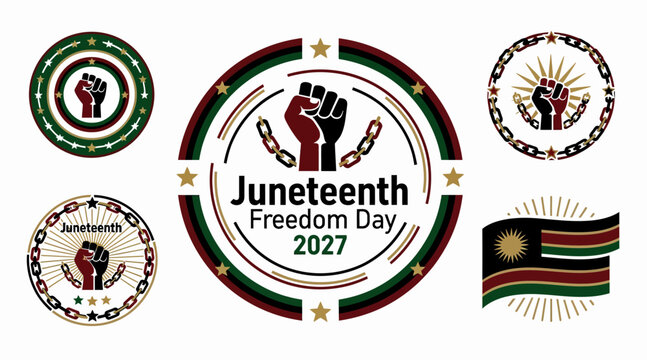Juneteenth freedom day 2027 celebration icons