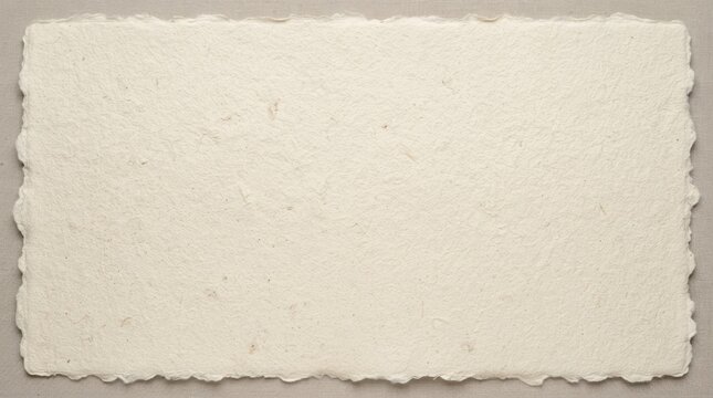Handmade Deckled Edge Paper Texture Blank Off White Sheet for Wedding Invitation Stationery Design and Artistic Calligraphy Background
