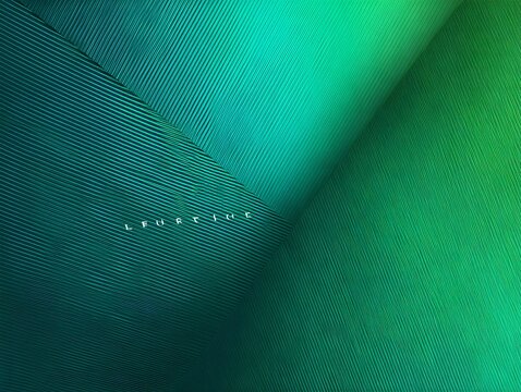Abstract green and blue gradient with subtle lines and text.