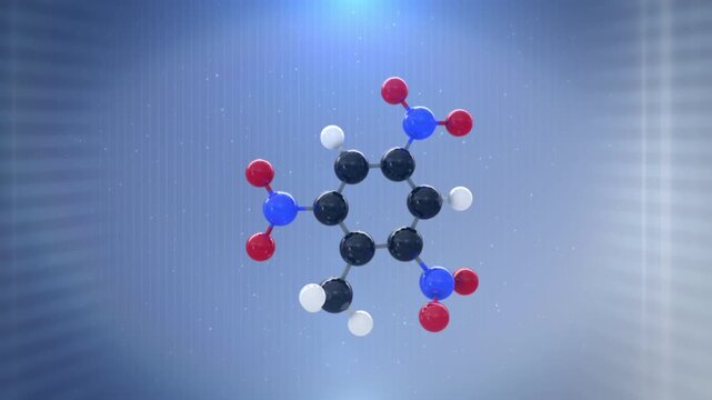 3D Molecule(Trinitrotoluene_TNT), Looping