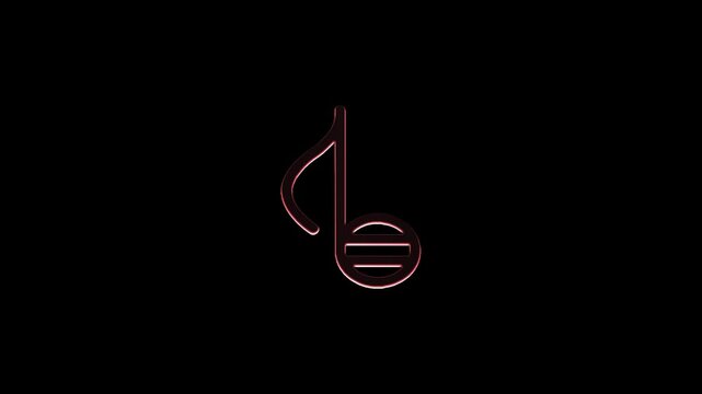Rotating three dimensional musical note icons set floating against a solid black background creating a dynamic rhythmic visual representation for multimedia audio design projects