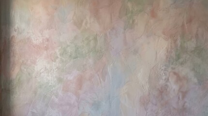 Fototapeta premium Pastel Plaster Wall Texture with Soft Watercolor Wash Effect for Elegant Interior Design Backgrounds and Artistic Digital Compositing
