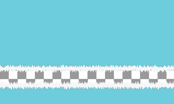 Abstract pixelated border on light blue background with digital art, pixel art
