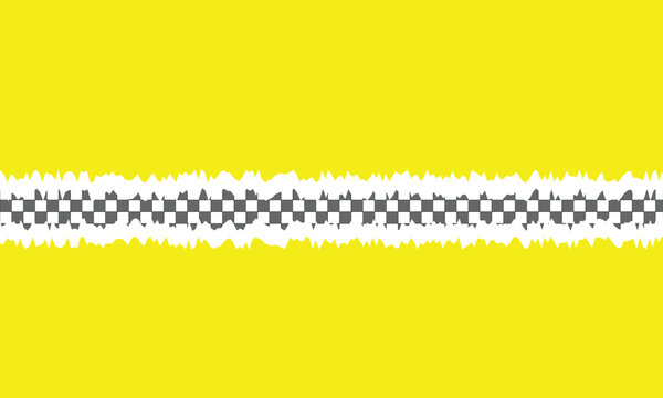 Abstract pixelated border on yellow background with digital art, pixel art