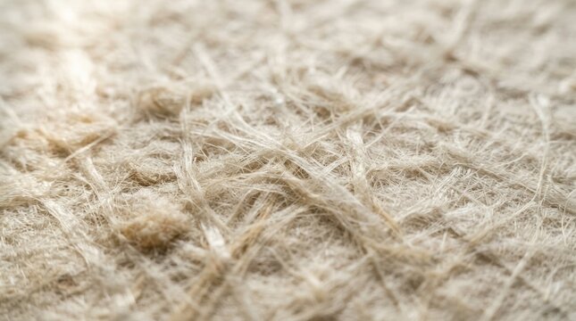 Fiberglass Chopped Strand Mat Texture Close Up for Composite Material Manufacturing and Industrial Construction Reinforcement Background