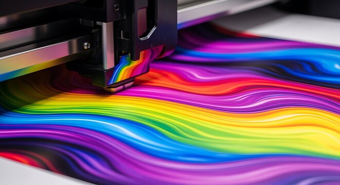 Printing Wide Format Artwork with Vibrant Rainbow Color Ink