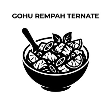 Gohu Rempah Ternate Traditional Spicy Salad Bowl.