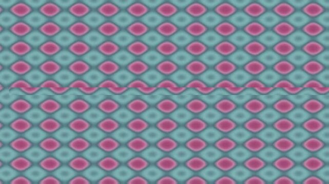 Abstract pulsing pink and teal geometric oval pattern animation
